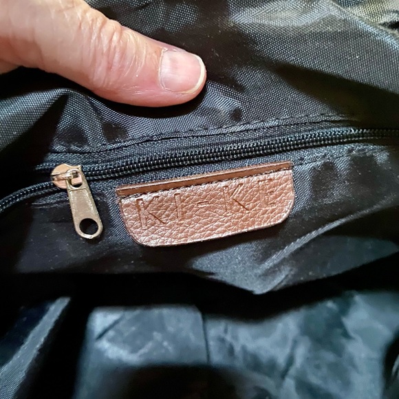 🔥KI - KE Leather Suede Zipper Accent Italian Satchel Bag🔥 NEW - Picture 8 of 14